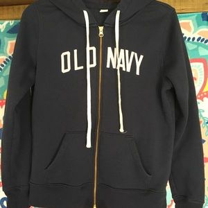 NVY BLUE GAP ZIPPERED HOODIE